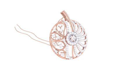 Duality Madallion Pendent In Gold - 0.87 Ct Stunning Diamonds