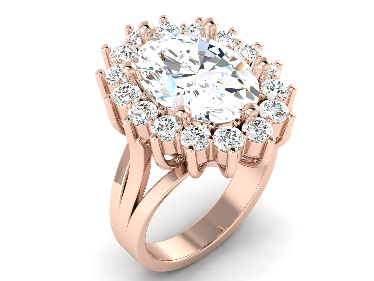 Artisan Glyphe Ancient – 7.43ct Oval Diamond Forever Gold Ring