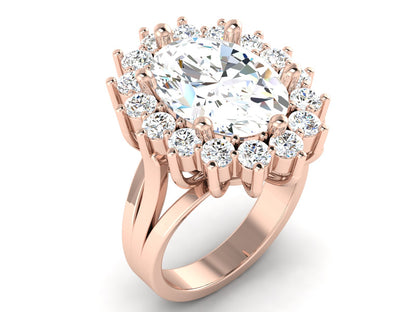 Artisan Glyphe Ancient – 7.43ct Oval Diamond Forever Gold Ring