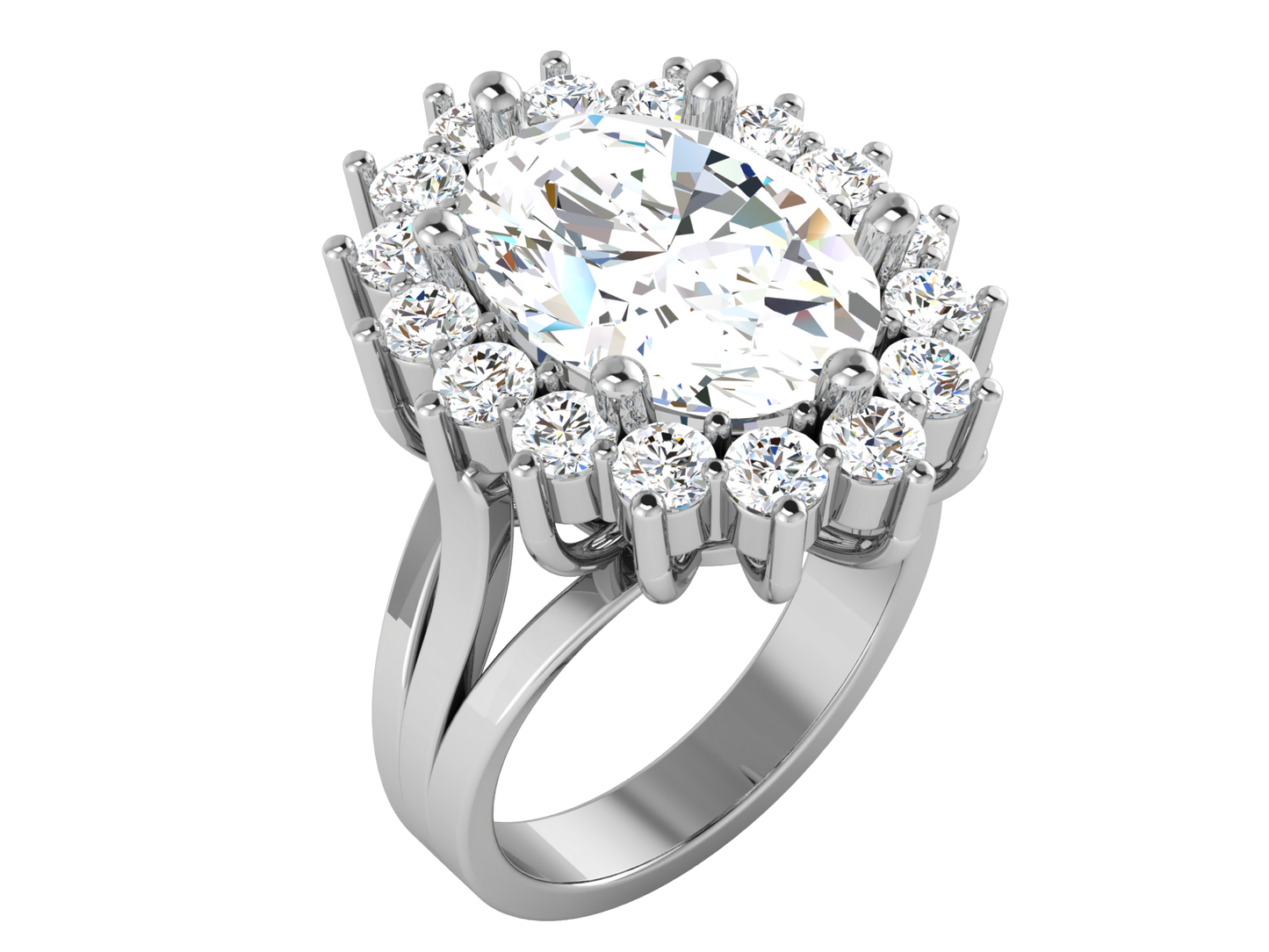 Artisan Glyphe Ancient – 7.43ct Oval Diamond Forever Gold Ring