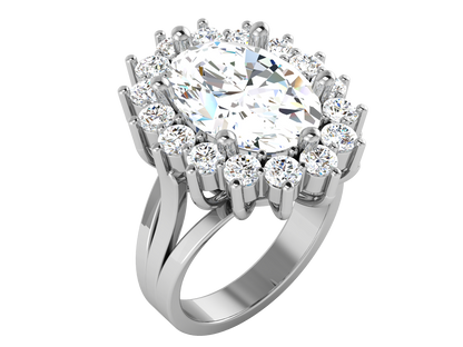 Artisan Glyphe Ancient – 7.43ct Oval Diamond Forever Gold Ring