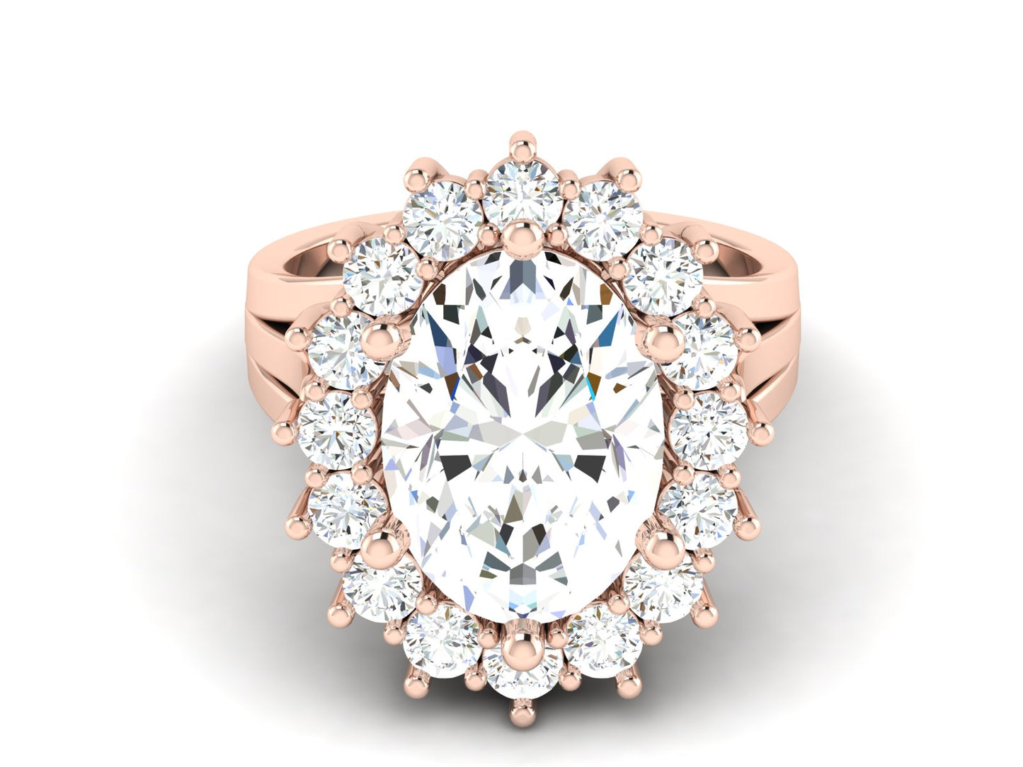 Artisan Glyphe Ancient – 7.43ct Oval Diamond Forever Gold Ring