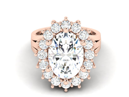 Artisan Glyphe Ancient – 7.43ct Oval Diamond Forever Gold Ring