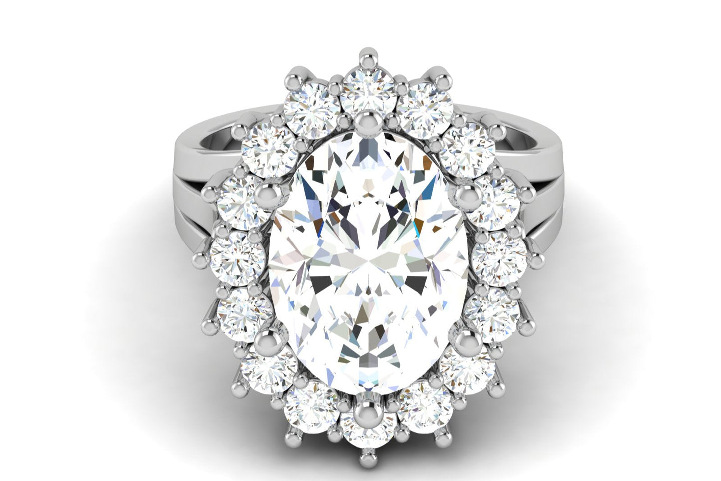 Artisan Glyphe Ancient – 7.43ct Oval Diamond Forever Gold Ring