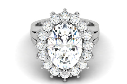 Artisan Glyphe Ancient – 7.43ct Oval Diamond Forever Gold Ring