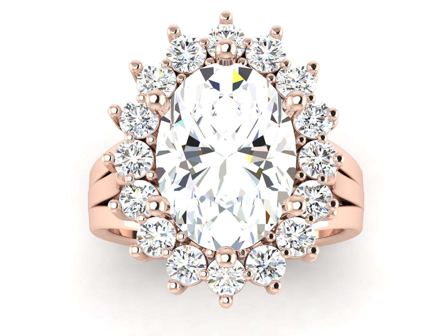 Artisan Glyphe Ancient – 7.43ct Oval Diamond Forever Gold Ring