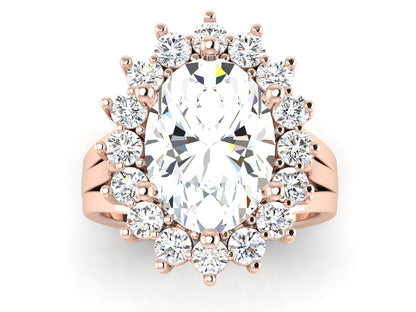 Artisan Glyphe Ancient – 7.43ct Oval Diamond Forever Gold Ring