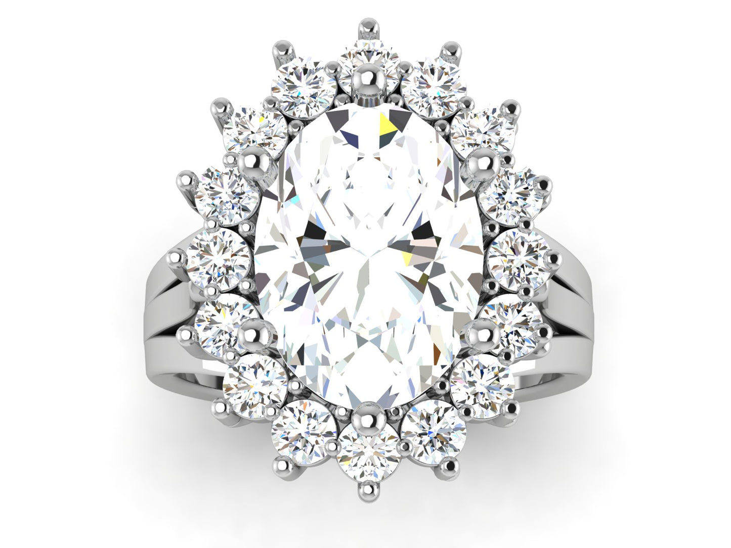 Artisan Glyphe Ancient – 7.43ct Oval Diamond Forever Gold Ring