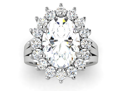 Artisan Glyphe Ancient – 7.43ct Oval Diamond Forever Gold Ring