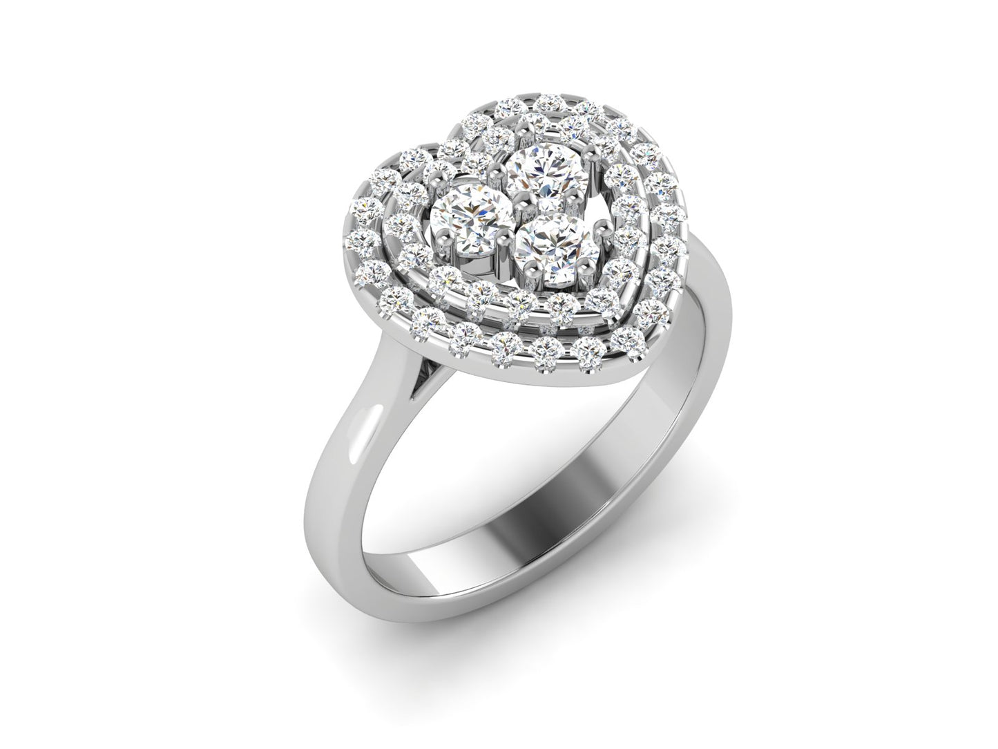 0.76 Ct Heart-Shaped Diamond Ring in Rose Gold – A Symbol of Timeless Romance