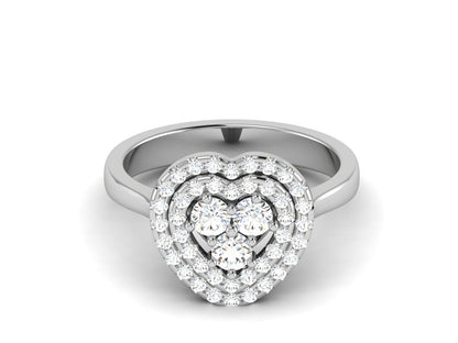 0.76 Ct Heart-Shaped Diamond Ring in Rose Gold – A Symbol of Timeless Romance