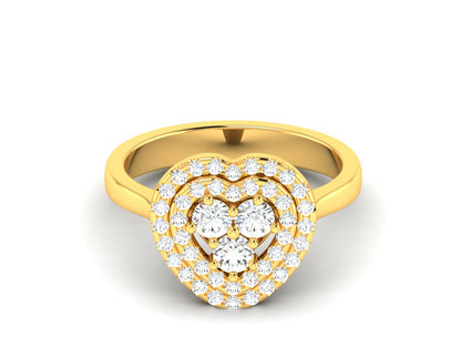 0.76 Ct Heart-Shaped Diamond Ring in Rose Gold – A Symbol of Timeless Romance