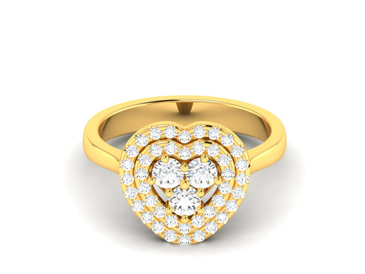 0.76 Ct Heart-Shaped Diamond Ring in Rose Gold – A Symbol of Timeless Romance