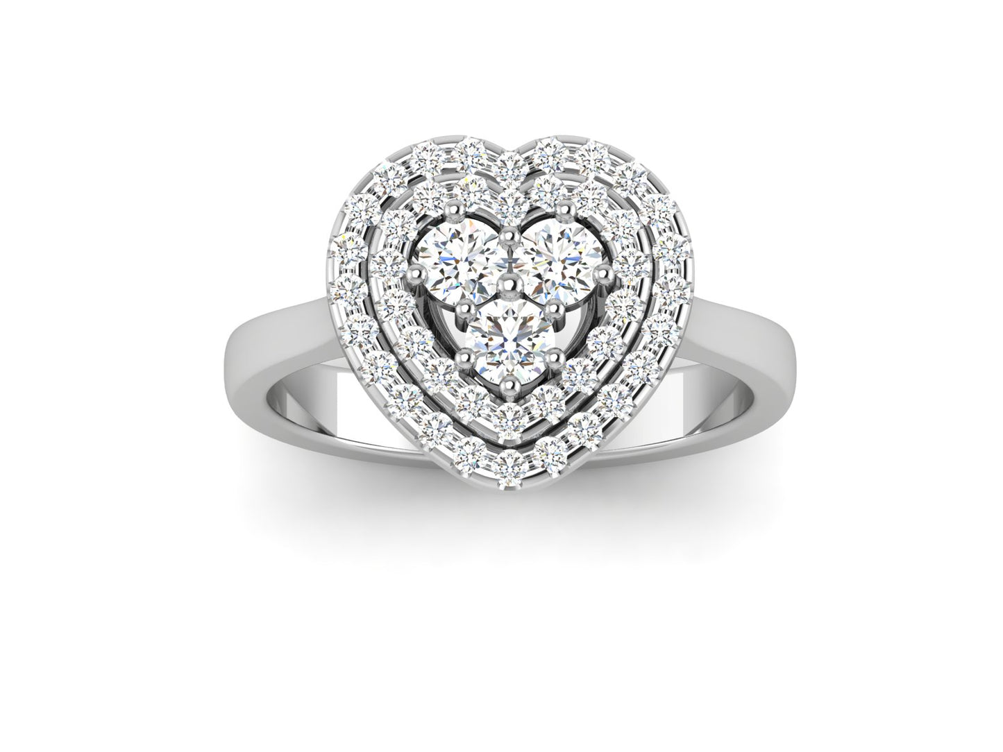 0.76 Ct Heart-Shaped Diamond Ring in Rose Gold – A Symbol of Timeless Romance