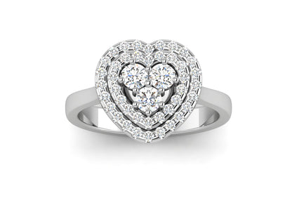 0.76 Ct Heart-Shaped Diamond Ring in Rose Gold – A Symbol of Timeless Romance