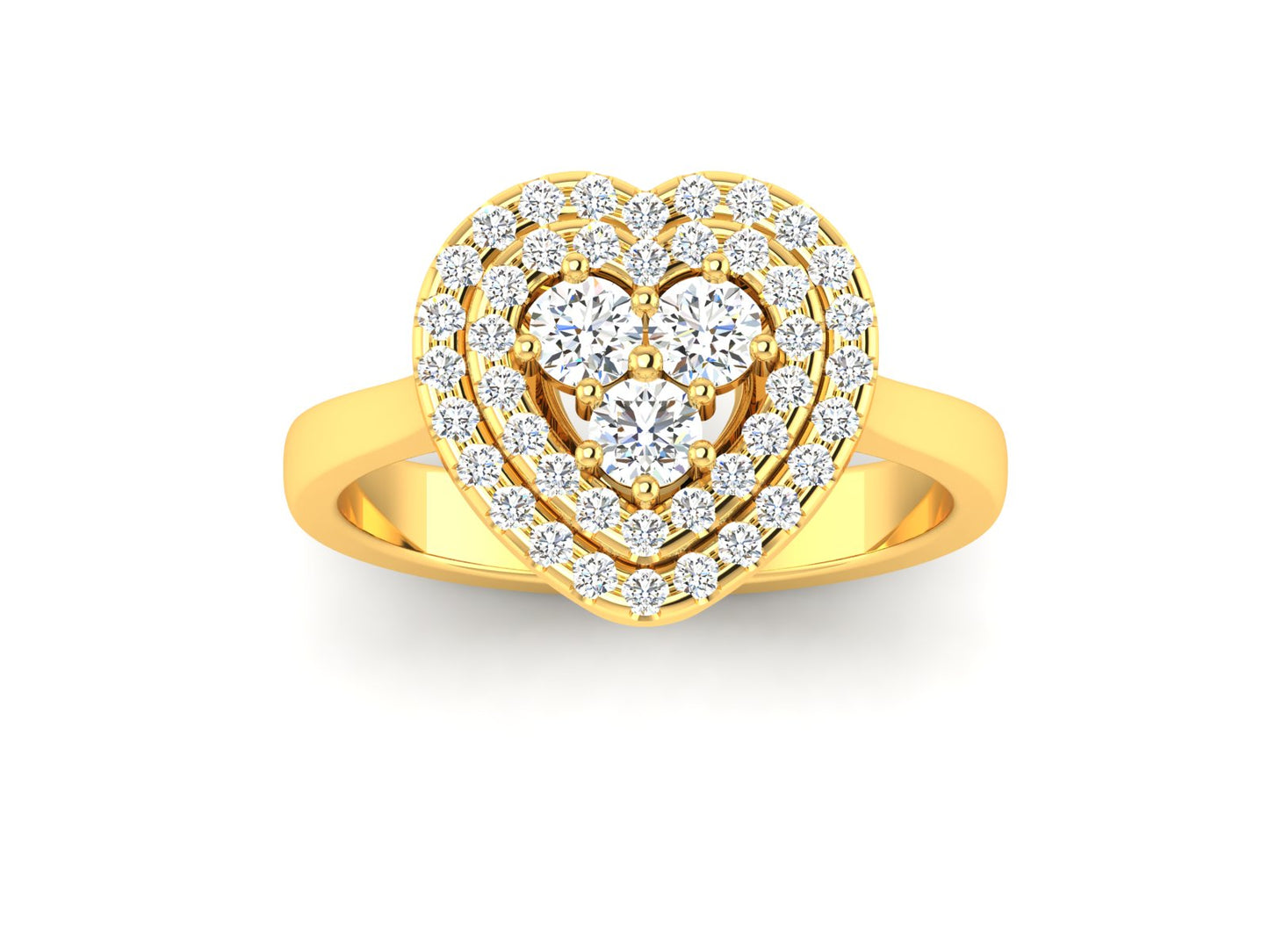 0.76 Ct Heart-Shaped Diamond Ring in Rose Gold – A Symbol of Timeless Romance
