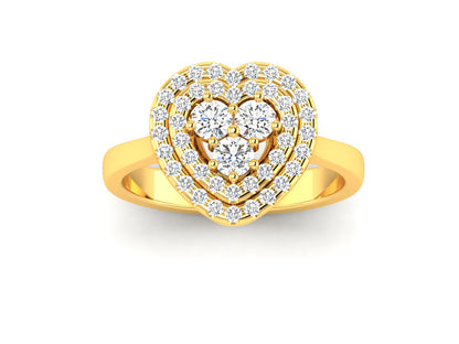 0.76 Ct Heart-Shaped Diamond Ring in Rose Gold – A Symbol of Timeless Romance