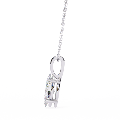 Golden Embrace: 0.93ct The Classic Marquise Solitaire Diamond Pendant