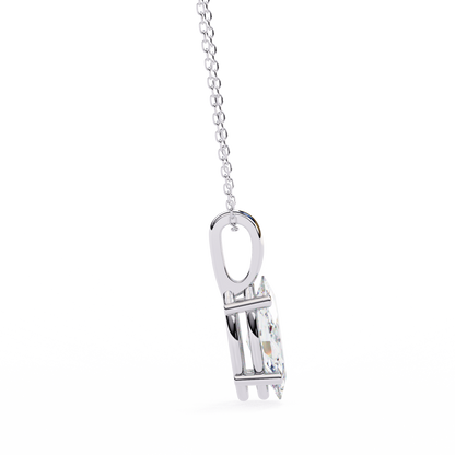 Golden Embrace: 0.93ct The Classic Marquise Solitaire Diamond Pendant