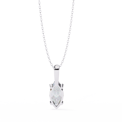 Golden Embrace: 0.93ct The Classic Marquise Solitaire Diamond Pendant