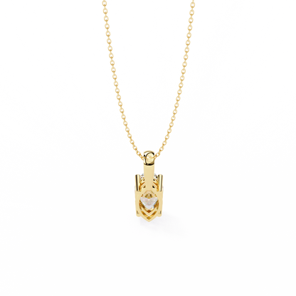 Golden Embrace: 0.93ct The Classic Marquise Solitaire Diamond Pendant