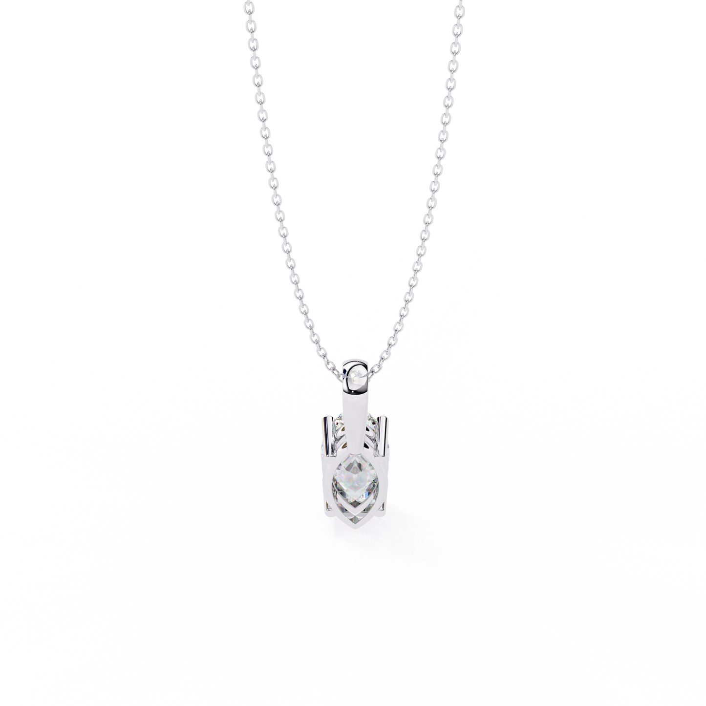 Golden Embrace: 0.93ct The Classic Marquise Solitaire Diamond Pendant