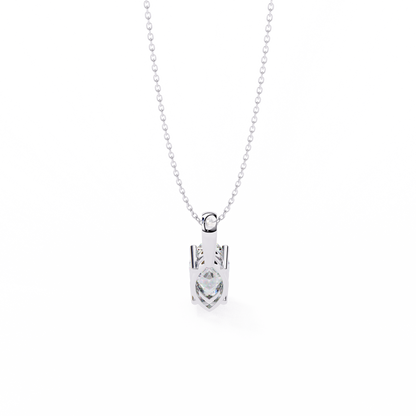 Golden Embrace: 0.93ct The Classic Marquise Solitaire Diamond Pendant