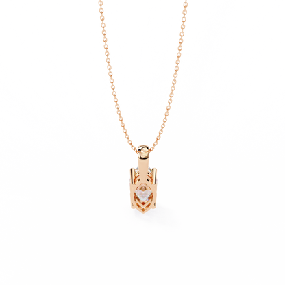 Golden Embrace: 0.93ct The Classic Marquise Solitaire Diamond Pendant