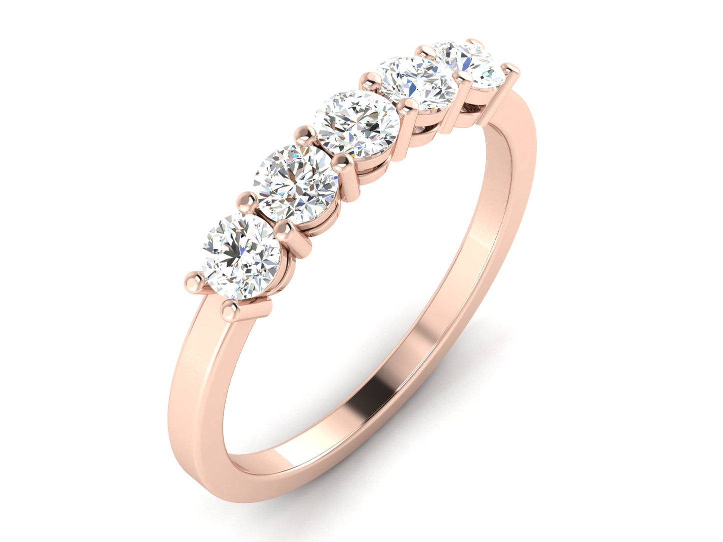 Lumière Essential - 0.5ct Round Diamond Gold Ring