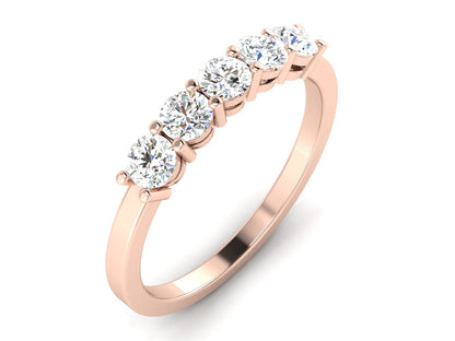 Lumière Essential - 0.5ct Round Diamond Gold Ring