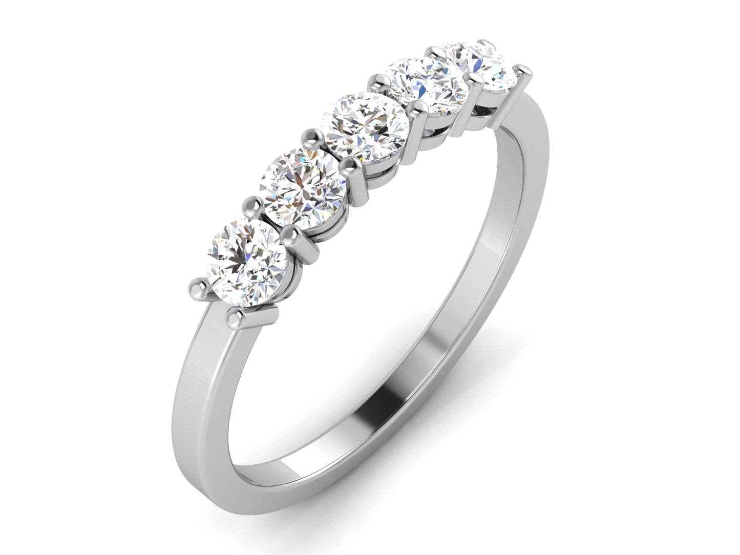 Lumière Essential - 0.5ct Round Diamond Gold Ring