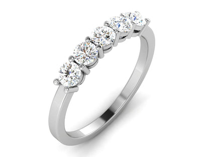 Lumière Essential - 0.5ct Round Diamond Gold Ring