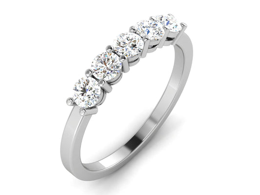 Lumière Essential Eternity Band- 0.90ct Round Diamond Gold Ring