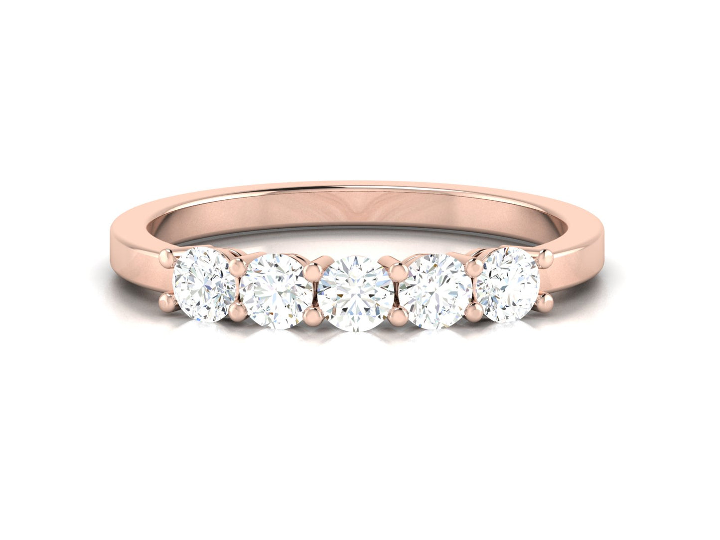 Lumière Essential - 0.5ct Round Diamond Gold Ring