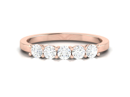 Lumière Essential - 0.5ct Round Diamond Gold Ring