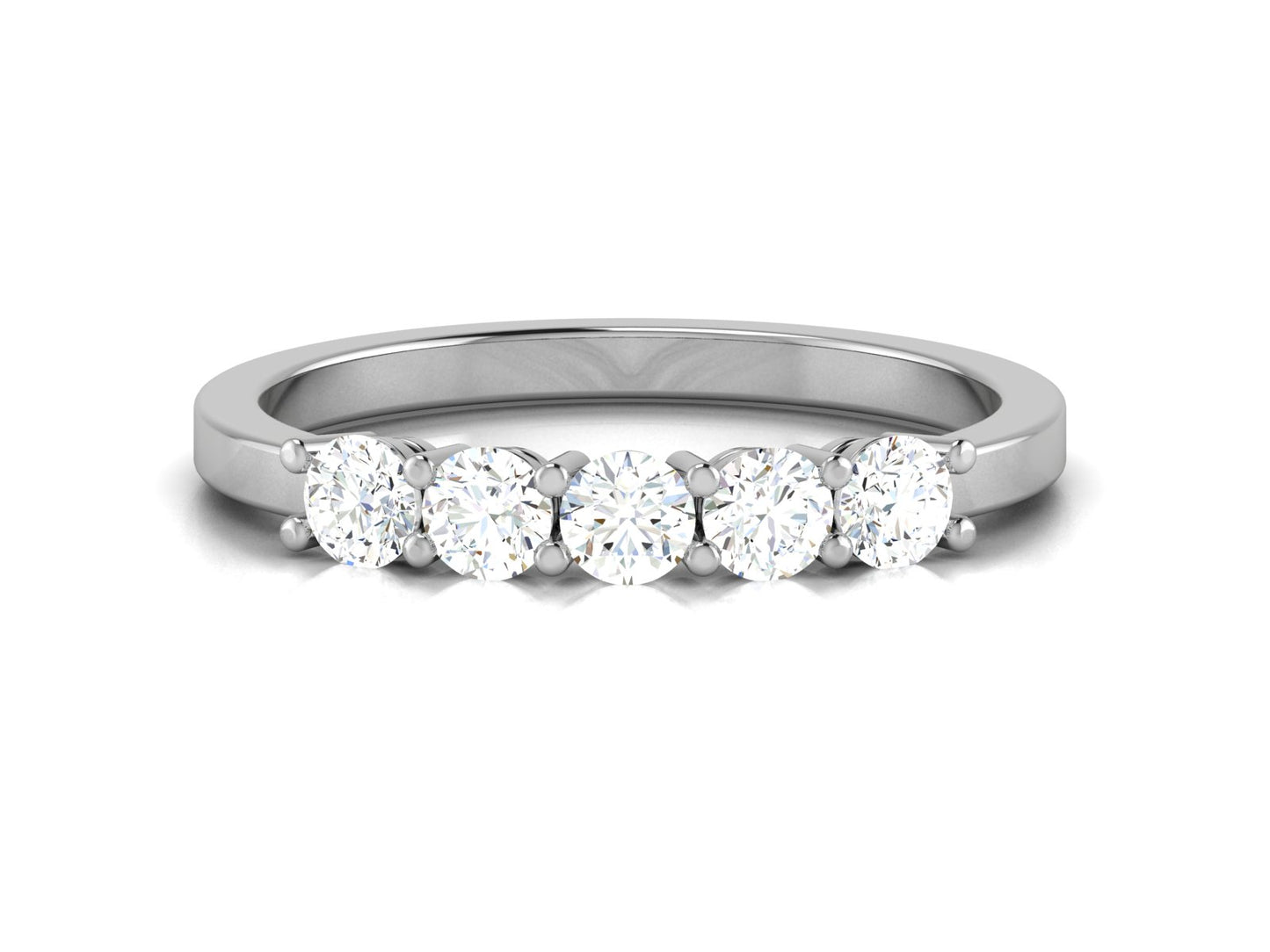 Lumière Essential - 0.5ct Round Diamond Gold Ring
