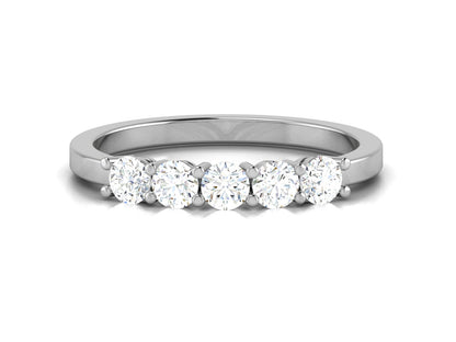 Lumière Essential - 0.5ct Round Diamond Gold Ring
