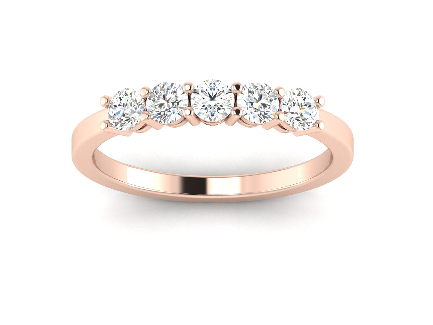 Lumière Essential - 0.5ct Round Diamond Gold Ring