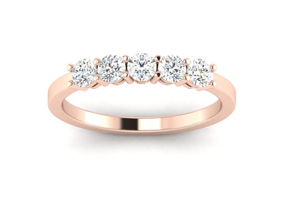 Lumière Essential - 0.5ct Round Diamond Gold Ring