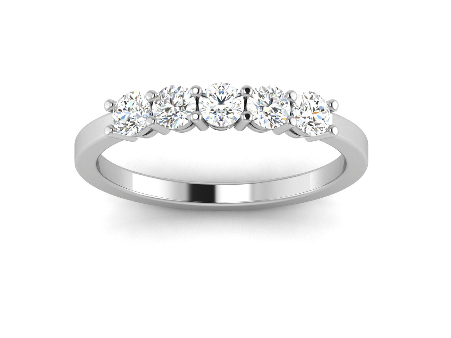 Lumière Essential - 0.5ct Round Diamond Gold Ring