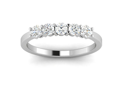 Lumière Essential - 0.5ct Round Diamond Gold Ring