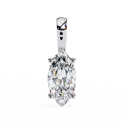 Golden Embrace: 0.93ct The Classic Marquise Solitaire Diamond Pendant