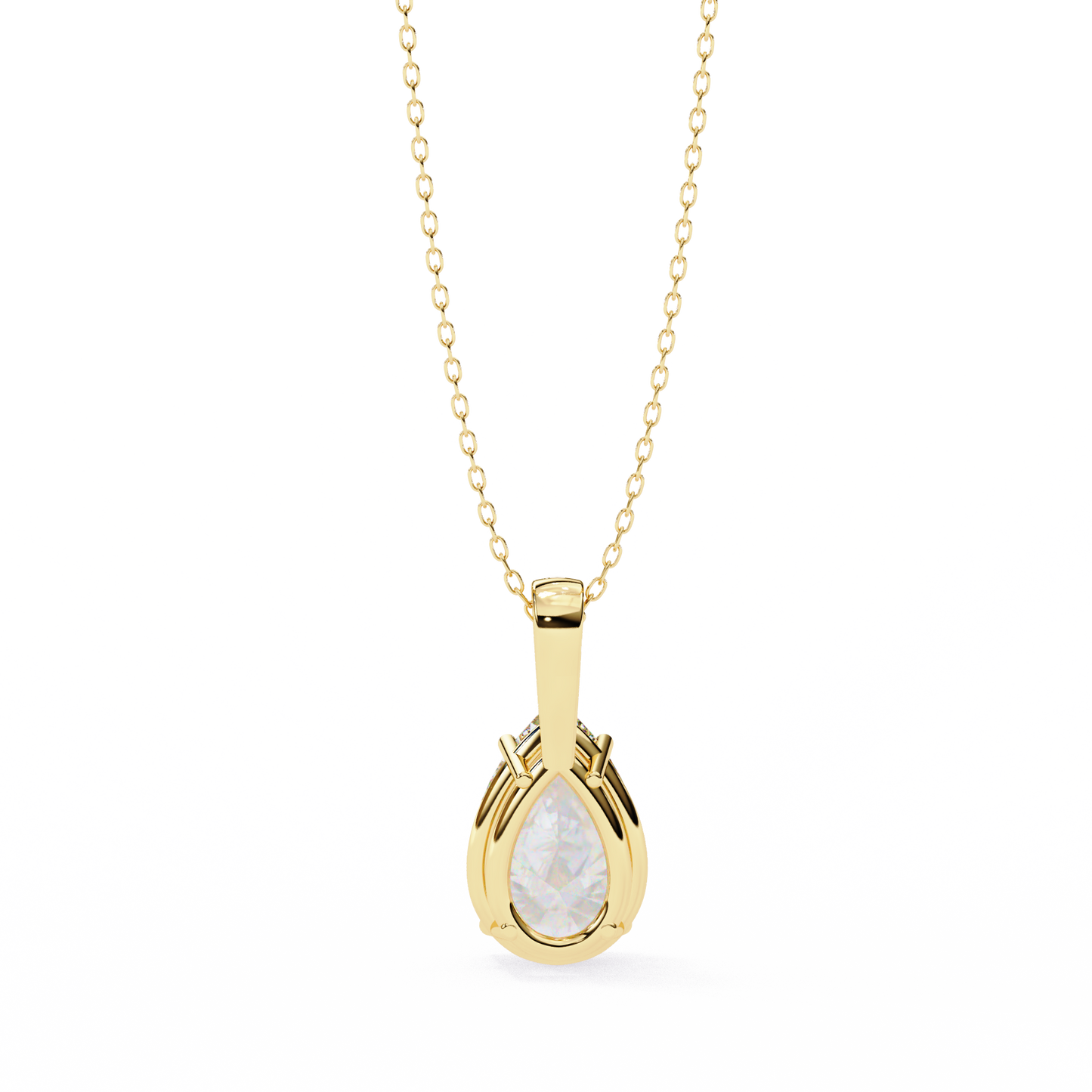 Sparkles Brilliance: 2.06ct Pear-Cut Diamond Solitaire Diamond Pendant