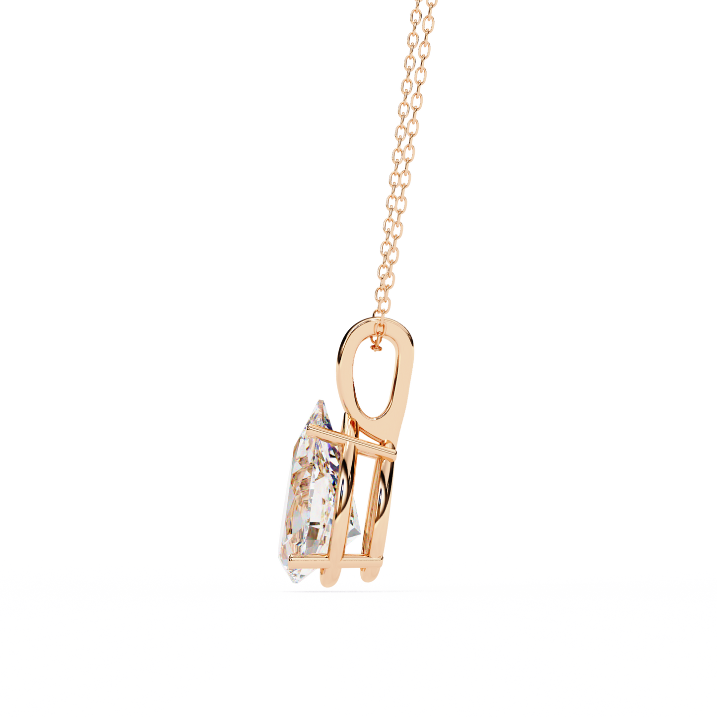 Sparkles Brilliance: 2.06ct Pear-Cut Diamond Solitaire Diamond Pendant