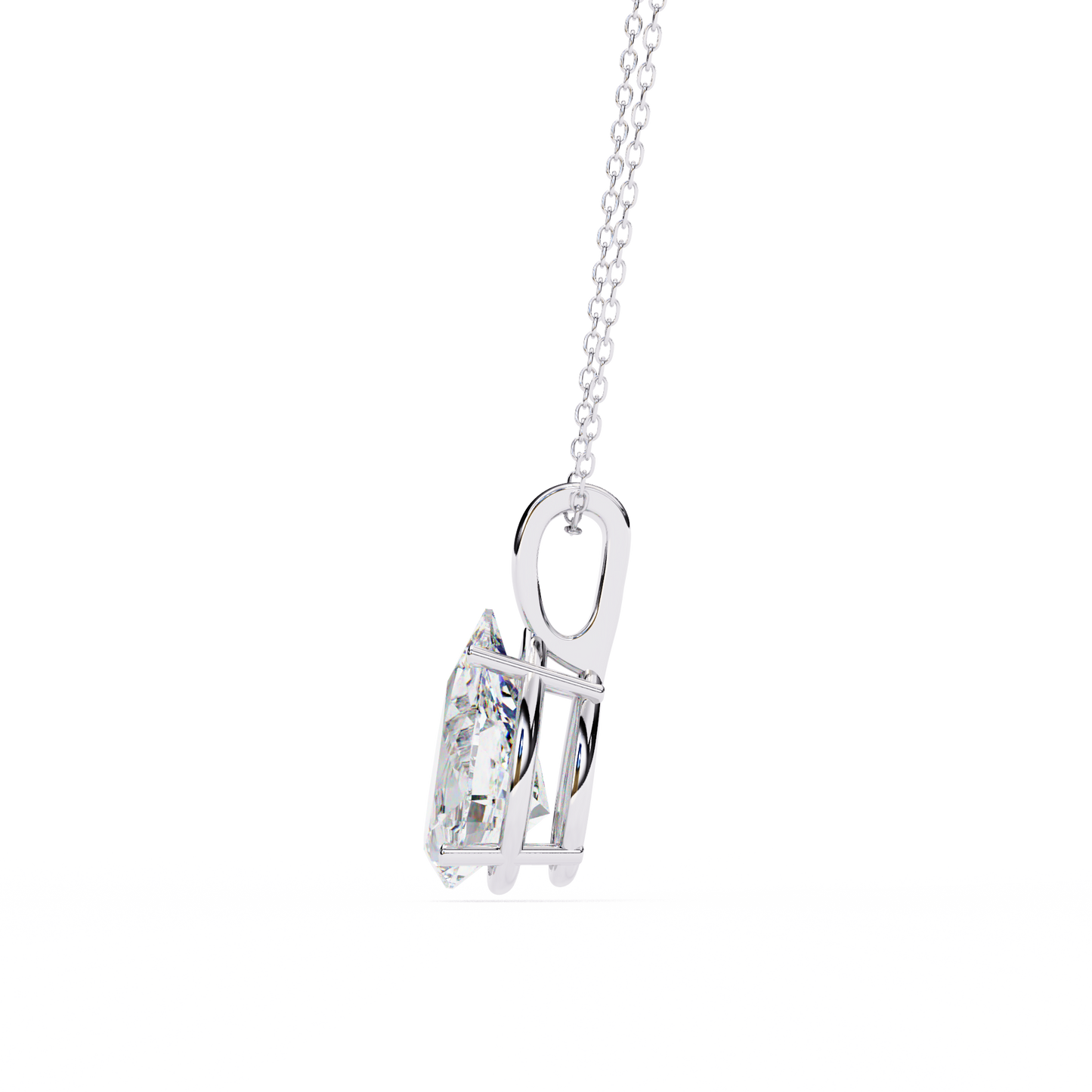 Sparkles Brilliance: 2.06ct Pear-Cut Diamond Solitaire Diamond Pendant