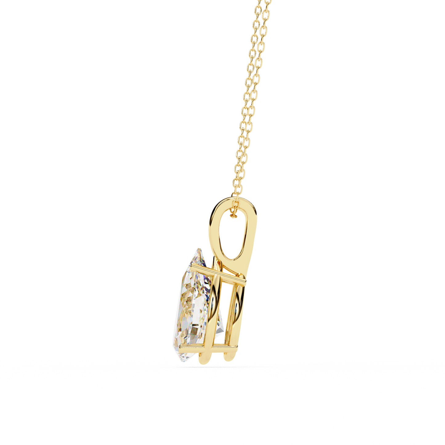 Sparkles Brilliance: 2.06ct Pear-Cut Diamond Solitaire Diamond Pendant
