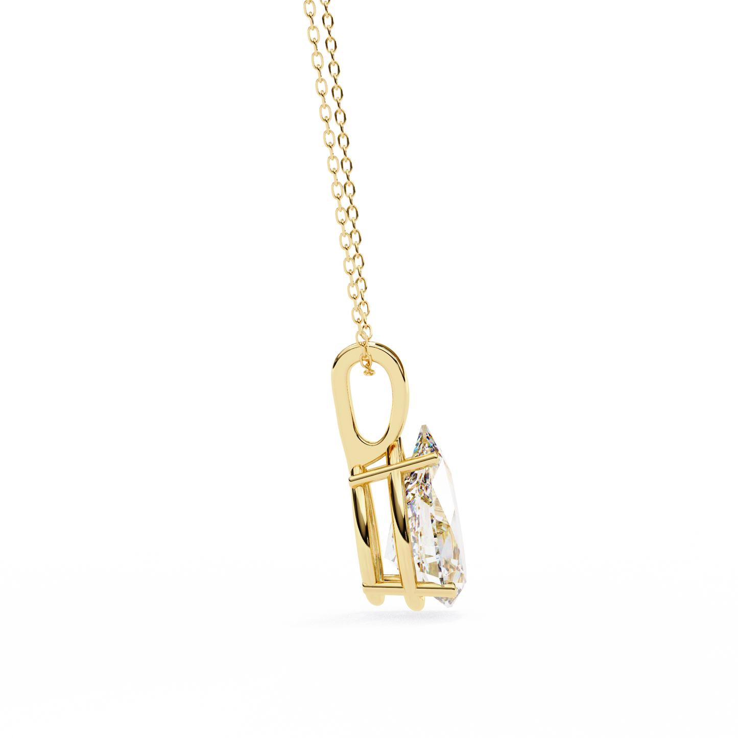 Sparkles Brilliance: 2.06ct Pear-Cut Diamond Solitaire Diamond Pendant