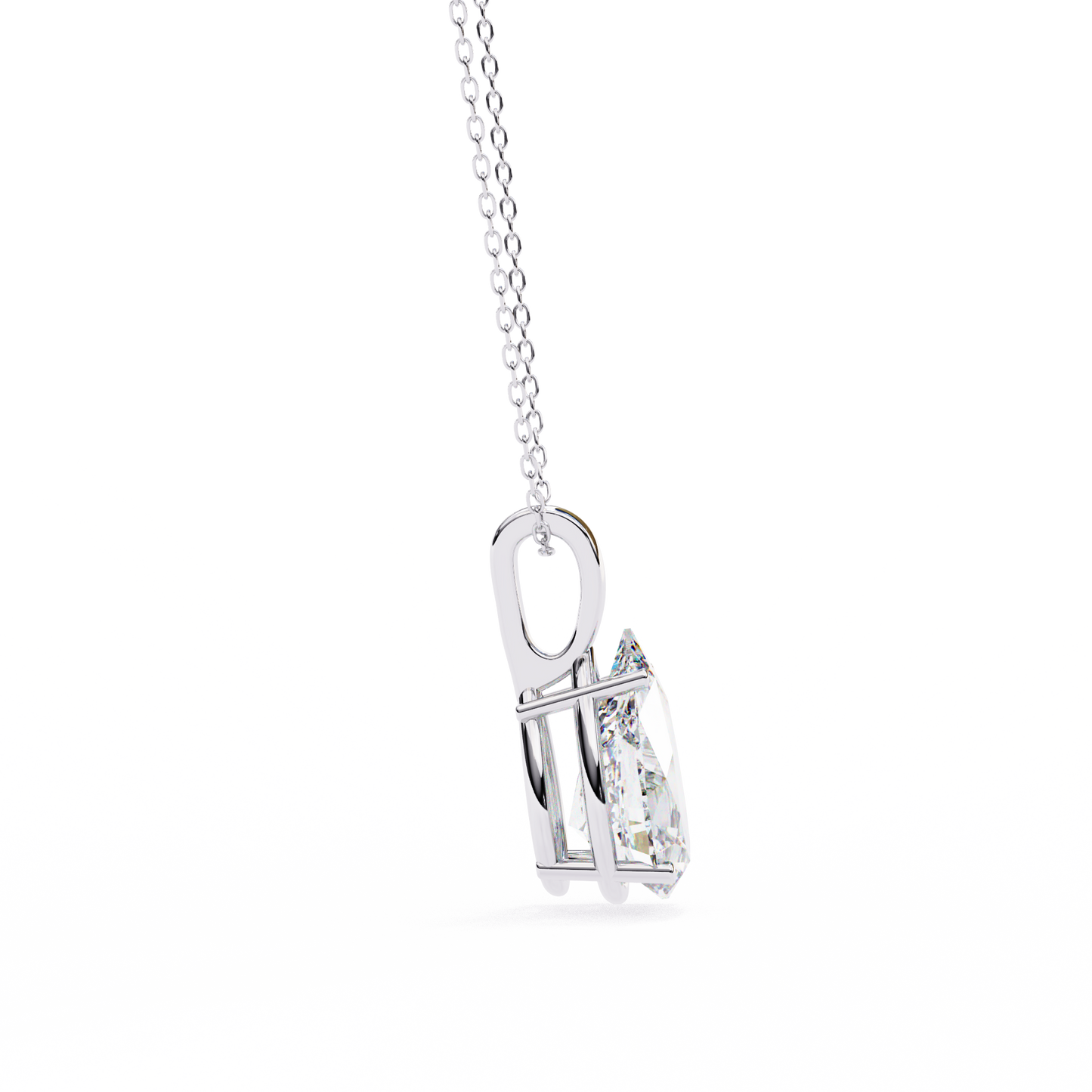 Sparkles Brilliance: 2.06ct Pear-Cut Diamond Solitaire Diamond Pendant