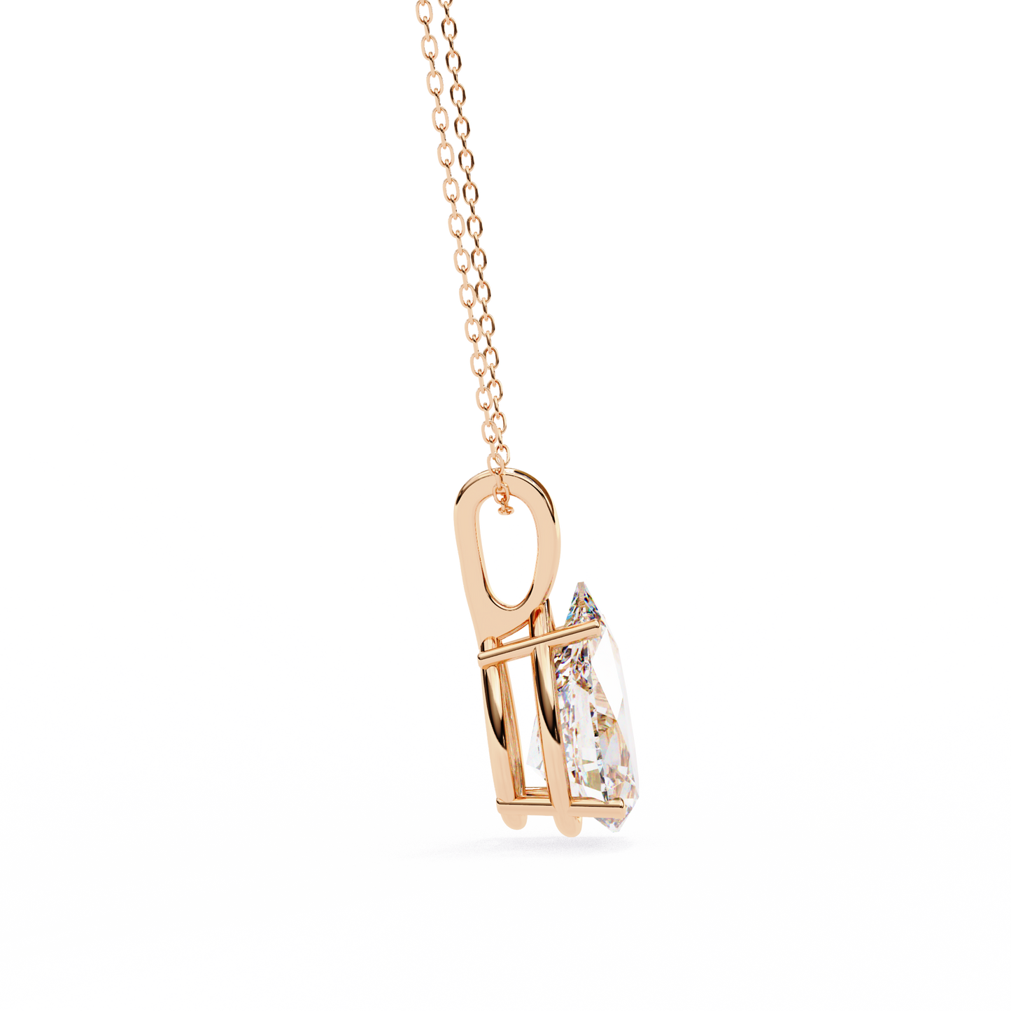Sparkles Brilliance: 2.06ct Pear-Cut Diamond Solitaire Diamond Pendant