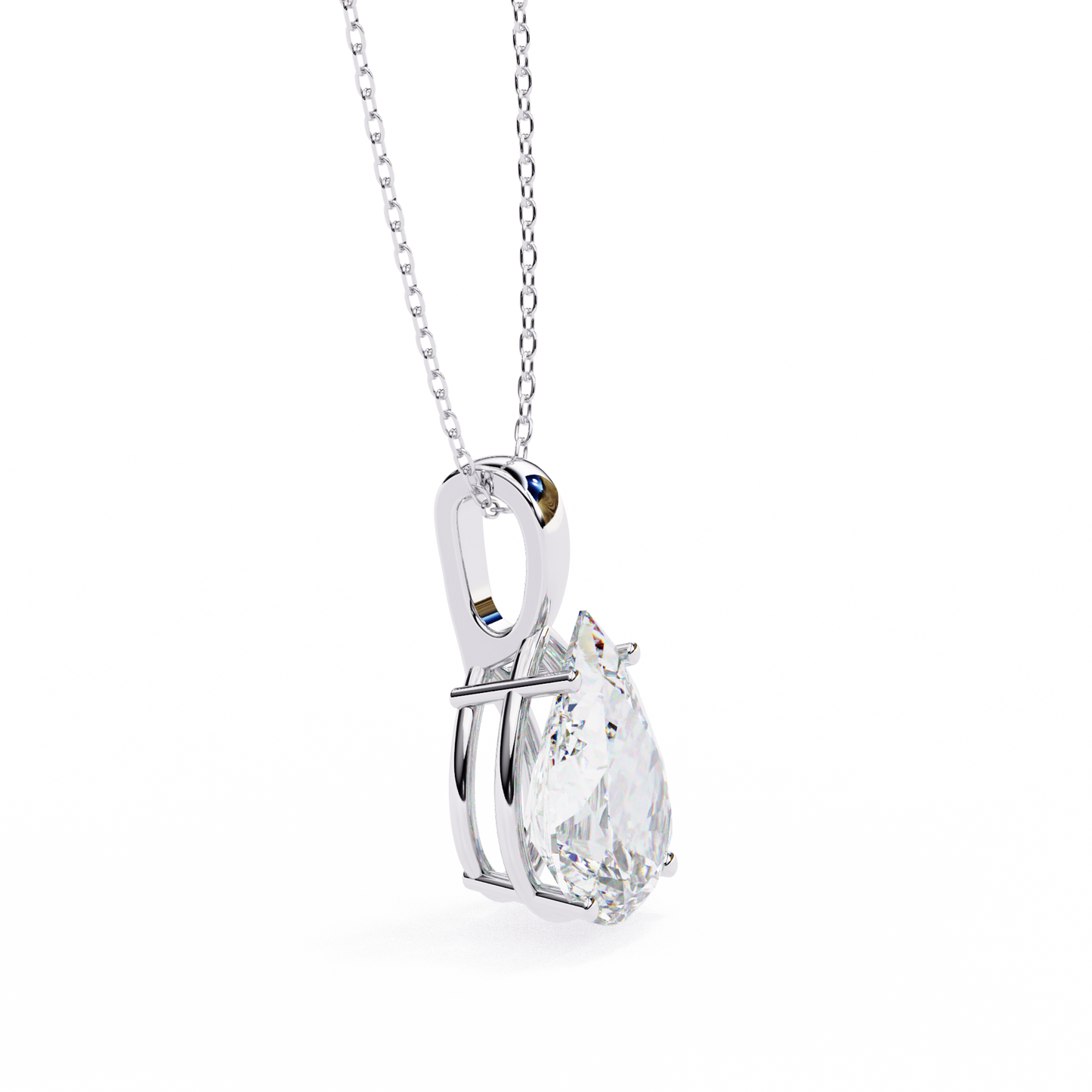 Sparkles Brilliance: 2.06ct Pear-Cut Diamond Solitaire Diamond Pendant